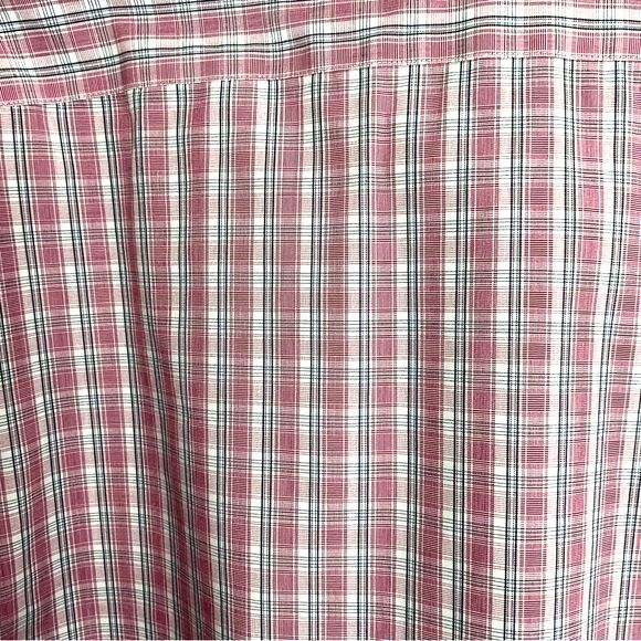 Banana Republic Pink Plaid Shirt Non Iron Slim Fit Button Front Men’s Sz Med - Picture 3 of 4